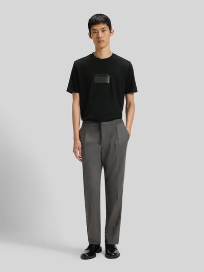 HUGO Regular Fit T-Shirt aus Baumwoll-Jersey Modell 'DELASTIO' Black 1