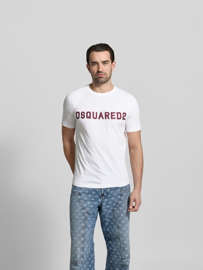 Dsquared2 Slim Fit T-Shirt aus reiner Baumwolle Weiss 4