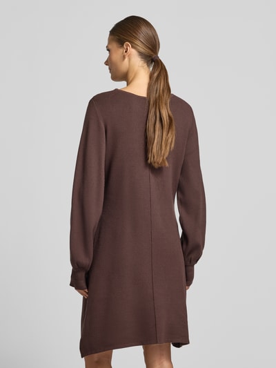 b.young Knielanges Kleid aus Viskose-Mix Modell 'OTARI' Dunkelbraun 5