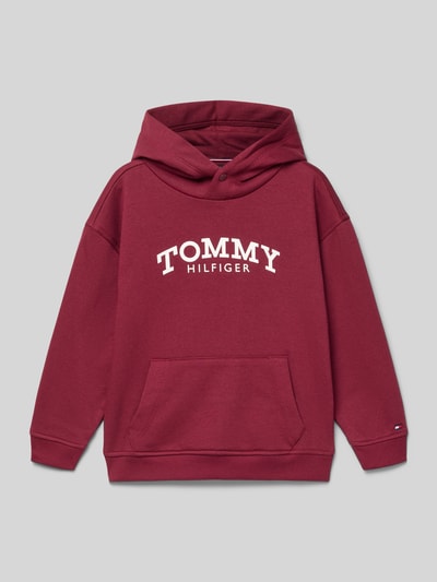 Tommy Hilfiger Kids Regular fit hoodie van katoenmix  Bordeaux - 1