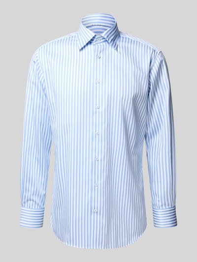 ETERNA Modern Fit Business-Hemd mit Knopfleiste Bleu 2
