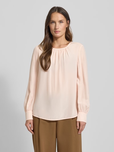 Max Mara Studio Bluzka z jedwabiu o kroju regular fit z marszczeniem Jasnoróżowy 4