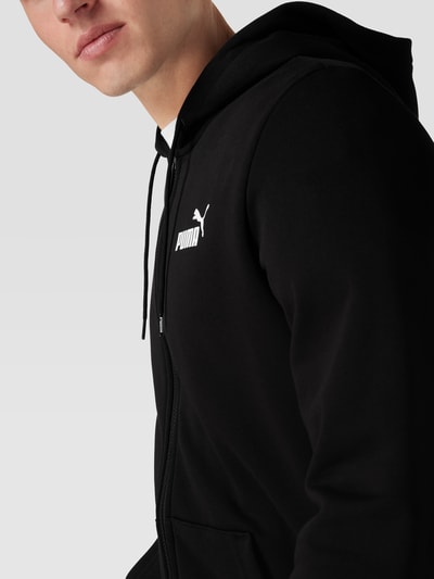 PUMA PERFORMANCE Sweatjacke mit Label-Print Modell 'Small Logo' Black 3