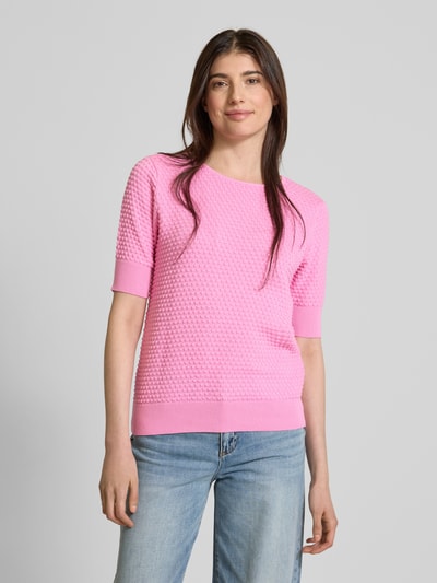 FREE/QUENT Gebreide pullover met 1/2-mouwen, model 'Dodo' Felroze - 4