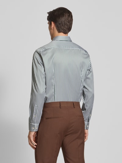 Jake*s Koszula biznesowa o kroju regular fit z listwą guzikową Ciemnozielony 5