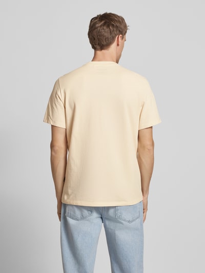 Blend T-Shirt mit Motiv- und Statement-Stitching Modell 'JOBBE' Sand 5