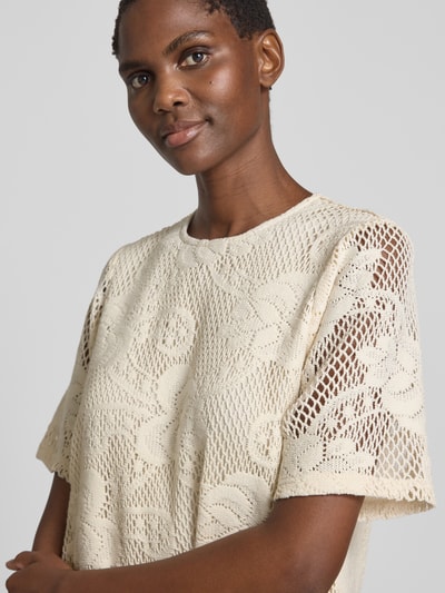 Jake*s Collection Mini-jurk met halflange mouwen Ecru - 3