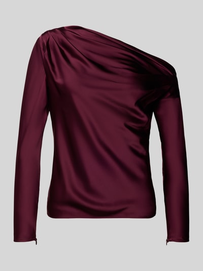 Lauren Ralph Lauren Regular Fit Bluse im One-Shoulder-Look Modell 'HASBRIN' Dunkelrot 2