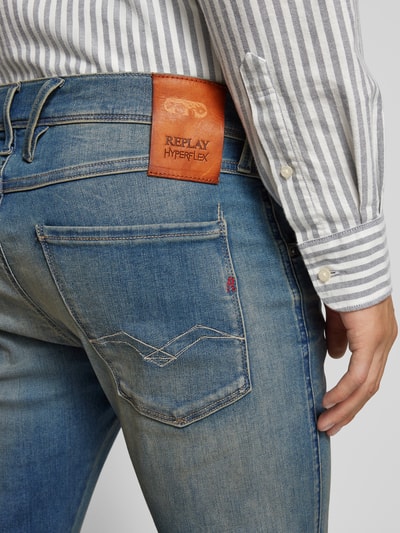 Replay Slim Fit Jeans im 5-Pocket-Design Modell 'ANBASS' Jeansblau 3