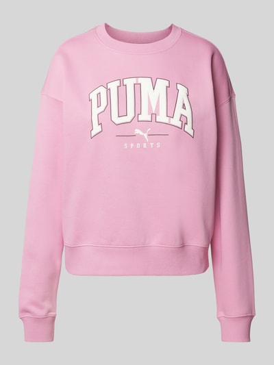 Puma Sweatshirt mit Label-Print Rosa 2