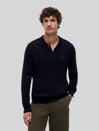 Tommy Hilfiger regular fit pullover van puur katoen Marineblauw - 4