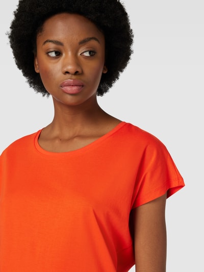 Montego T-shirt met ronde hals Donkeroranje - 3