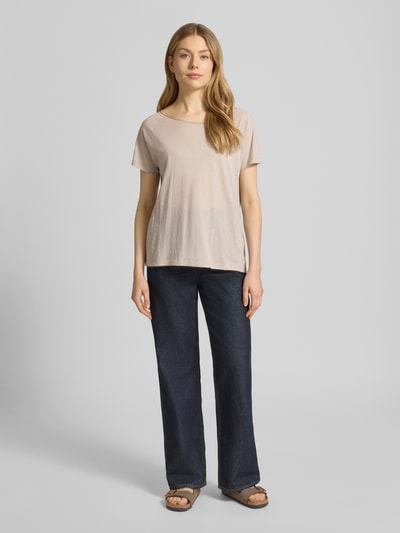 American Vintage T-Shirt mit U-Boot-Ausschnitt Modell 'LALOOM' Sand 1