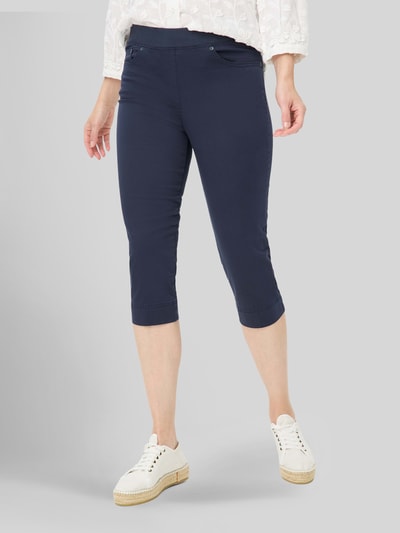 Raphaela By Brax Spodnie capri o kroju slim fit z mieszanki bawełny Granatowy 4