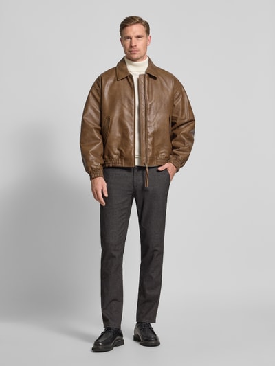 Brax Slim fit broek met achterzakken, model 'Fabio' Grafiet - 1