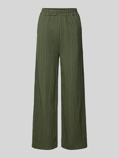 ZABAIONE Wide Leg Stoffhose mit Strukturmuster Modell 'Jo44laa' Khaki 2