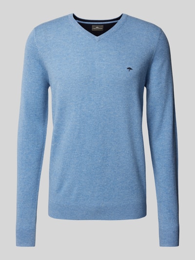 Fynch-Hatton Strickpullover mit V-Ausschnitt Hellblau 2