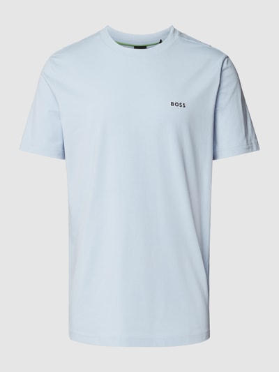 BOSS Green T-shirt met labeldetail Rookblauw - 2