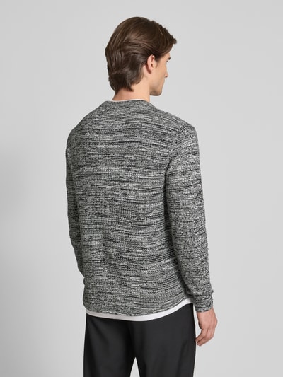 Tom Tailor Denim Sweter z dzianiny kroju regular fit z mieszanki bawełny Czarny 5