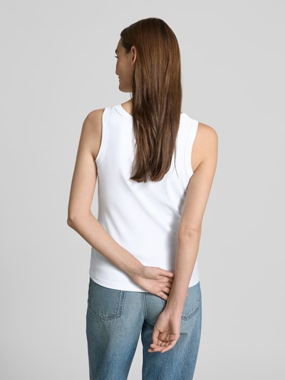 MOS MOSH Tanktop mit gerippten Abschlüssen Modell 'Casa' Weiss 5