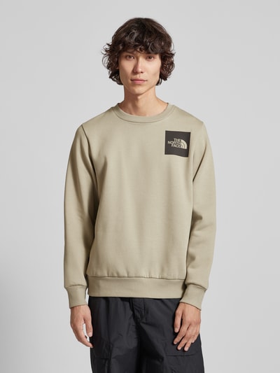 The North Face Sweatshirt mit Label-Print Modell 'FINE' Hellgrau 4