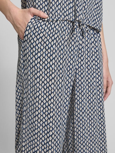 Zero Relaxed fit palazzobroek van pure viscose Bleu - 3