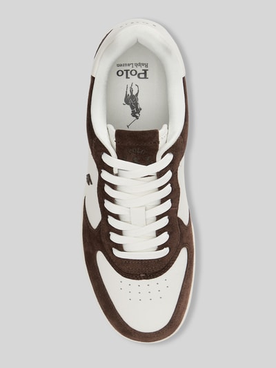 Polo Ralph Lauren Sneaker Low aus Rindsleder mit Logo-Schriftzug Dunkelbraun 3