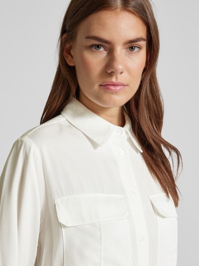 OPUS Overhemdblouse met knoopsluiting, model 'Flara' Offwhite - 3