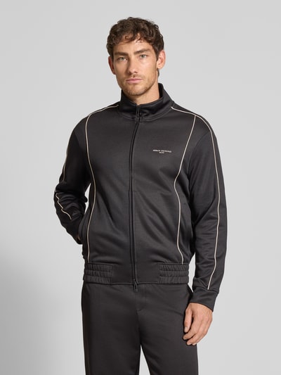 ARMANI EXCHANGE Sweatjack met ritssluiting, model 'FELPA' Zwart - 4