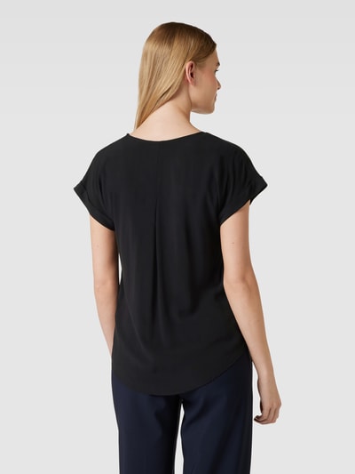 Montego Blouseshirt van pure viscose met stolpplooi Zwart - 5