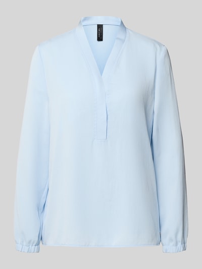 Marc Cain Regular fit blouse met V-hals Lichtblauw - 2