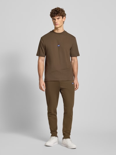 Hugo Blue Comfort Fit Sweatpants aus reiner Baumwolle Modell 'NAPIN' Dunkelbraun 1
