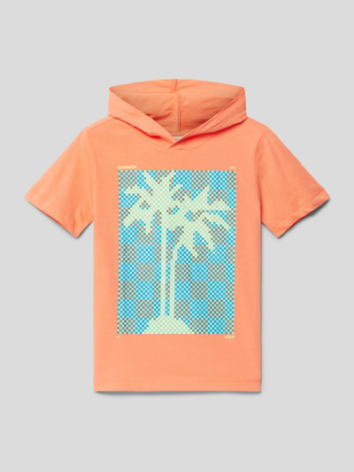 s.Oliver RED LABEL T-Shirt aus Baumwolle mit Motiv-Print Orange 1