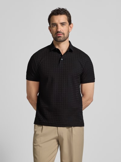 Emporio Armani Regular Fit Poloshirt mit Logo-Stitching Black 4