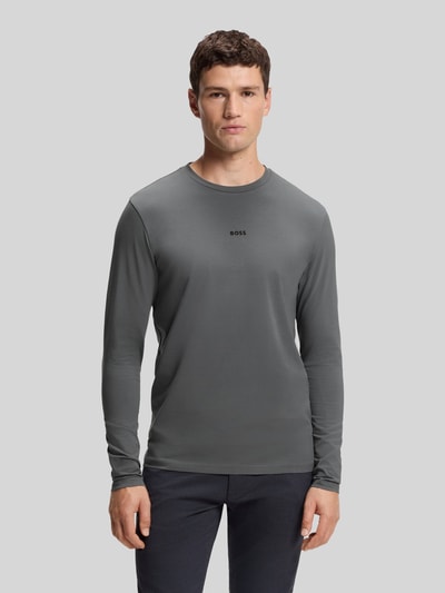 BOSS Orange Regular Fit Langarmshirt aus Baumwoll-Mix Modell 'TCHARK' Anthrazit 4