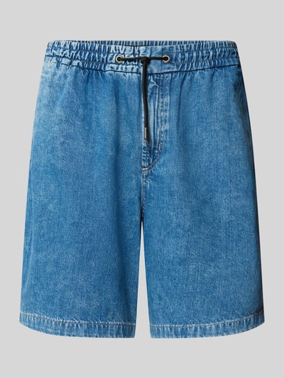 BOSS Orange Korte regular fit broek met elastische band, model 'Sandrew' Lichtblauw - 2