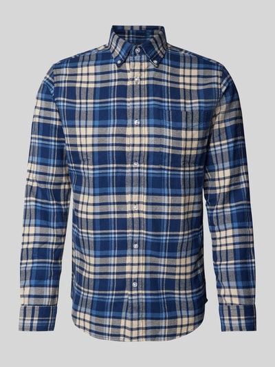 Jack & Jones Premium Slim Fit Freizeithemd Button-Down-Kragen Modell 'BLUNORRIS' Dunkelblau 1