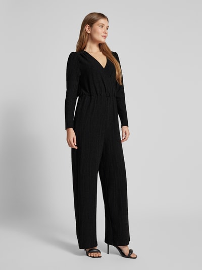 ICHI Jumpsuit mit Effektgarn Modell 'NAREEN' Black 1