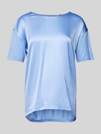 BOSS Zijden blouseshirt met boothals, model 'ESANDY' Lichtblauw - 2