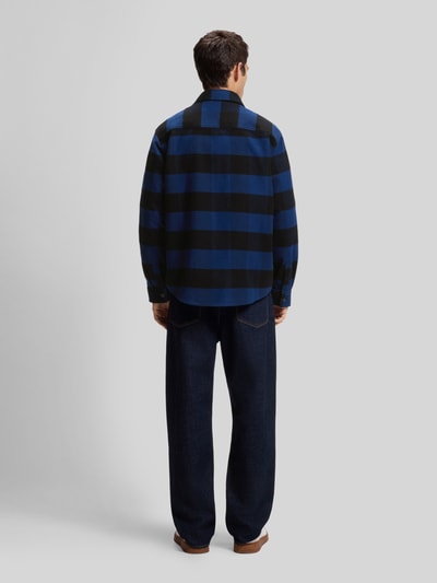 HUGO Blue Overshirt mit Logo-Patch Marine 5