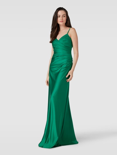 TROYDEN COLLECTION Abendkleid mit Taillenpasse Smaragd 1