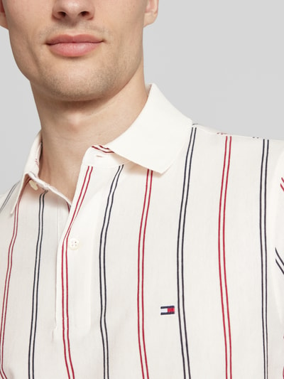 Tommy Hilfiger Regular Fit Poloshirt mit Logo-Stitching Offwhite 3