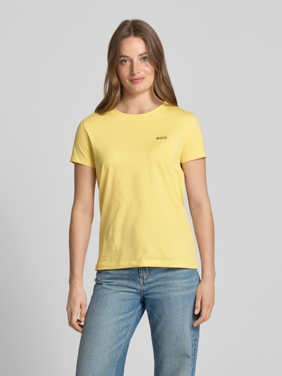 BOSS Orange T-Shirt mit Label-Stitching Modell 'Esogo' GELB 4