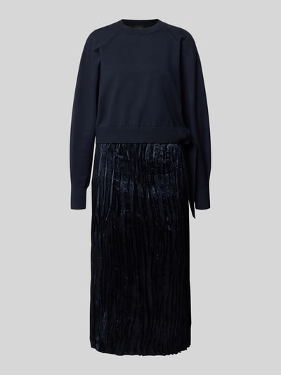 BOSS Tailliertes Freizeitkleid aus Viskose-Mix Modell 'FIOLETTA' Marine 2