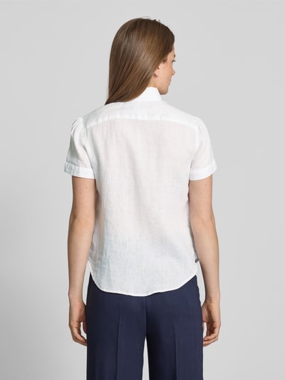 Polo Ralph Lauren Regular Fit Leinenbluse mit Button-Down-Kragen Weiss 5
