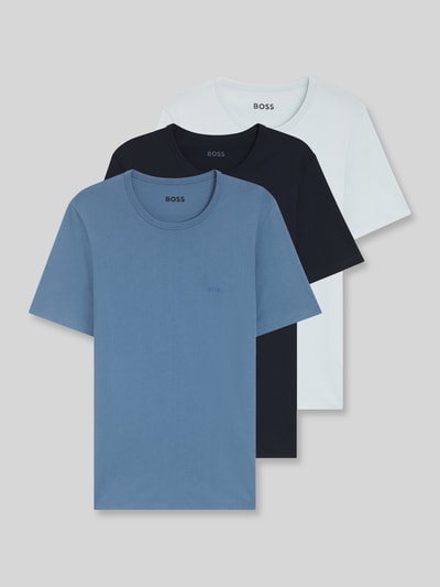 BOSS T-shirty o kroju slim fit z czystej bawełny w zestawie 3 szt. Niebieski 1