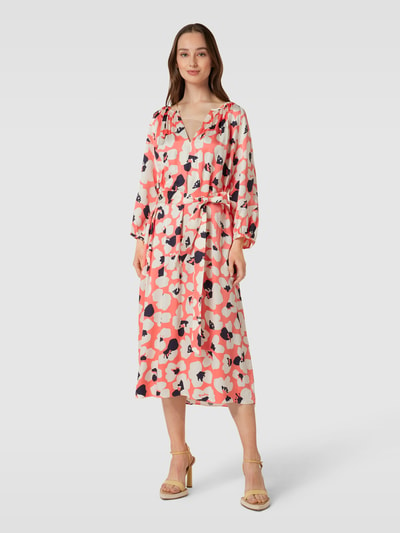 Seidensticker Midi-jurk van viscose met all-over motief Offwhite - 4