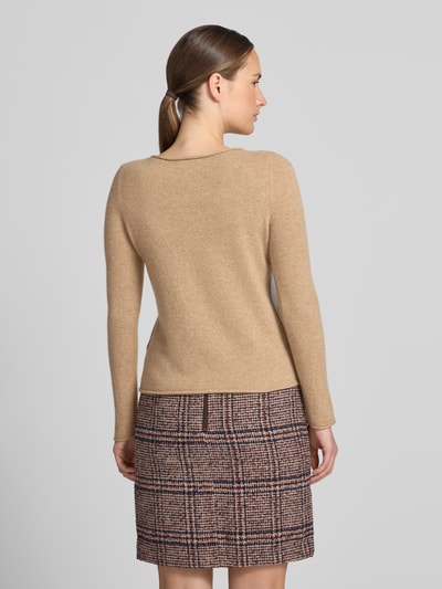 Christian Berg Woman Regular Fit Strickpullover aus reinem Kaschmir Camel Melange 5