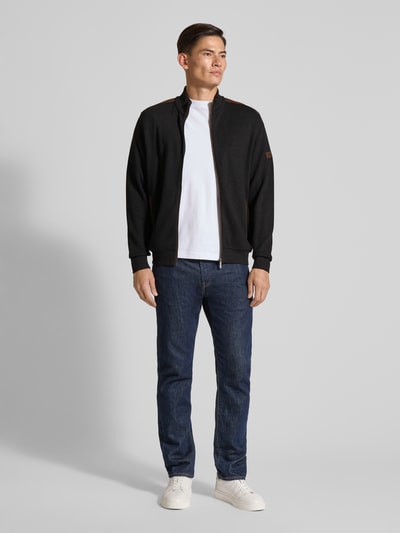 bugatti Sweatjacke mit Stehkragen Modell 'Selanik' Dunkelgrau 1