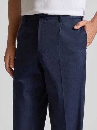 Forét Regular Fit Stoffhose mit Bundhalten Modell 'Writer' Marine 3